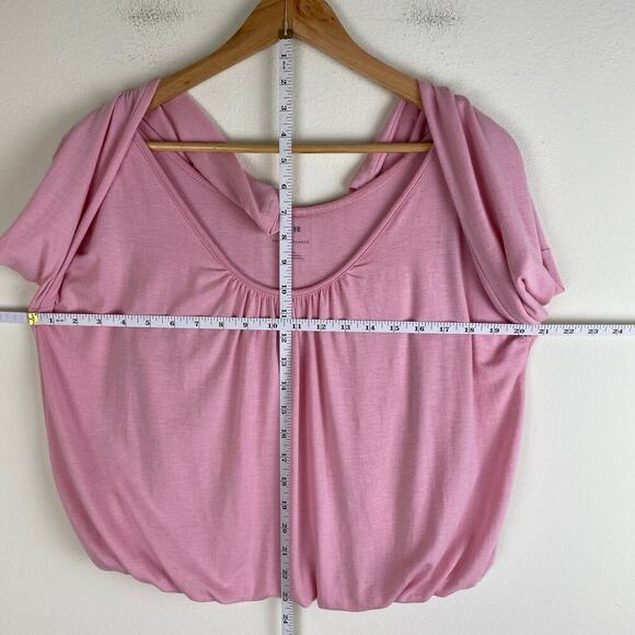 Maeve Bubble Hem Top Size S Pink Modal Long Sleeve Balletcore Anthropologie - Picture 13 of 13